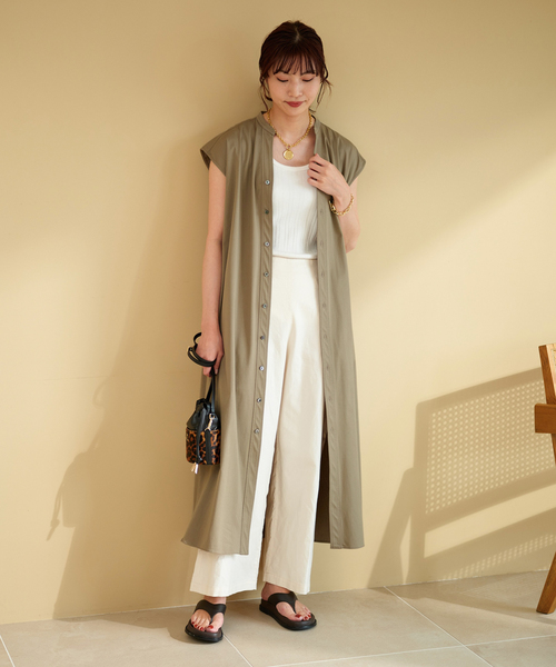 美品　IENA イエナ スキッパーシャツワンピース フレンチスリーブ 38 美品 IENA イエナ スキッパーシャツワンピース フレンチスリーブ