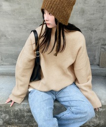 ニット セーター シンプルオーバーサイズニット レディース : ZOZOTOWN