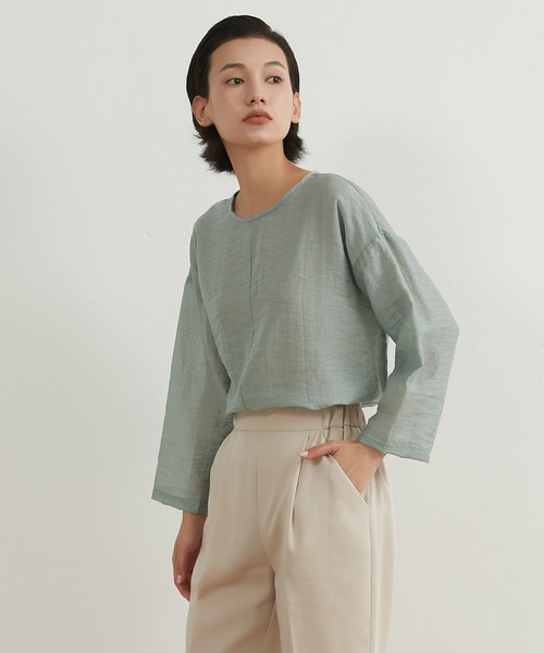 On One's Own シアー感リネンミックス2WAY トップ レディース