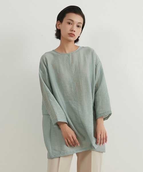 えぬ様 On One's Own シアー感リネンミックス2WAY トップ レディース