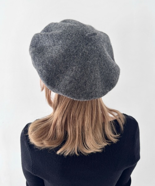 Goodenough ダークグレー ベレー帽 Loueme 帽子 ベレー帽 「11色展開」ベーシックベレー帽
