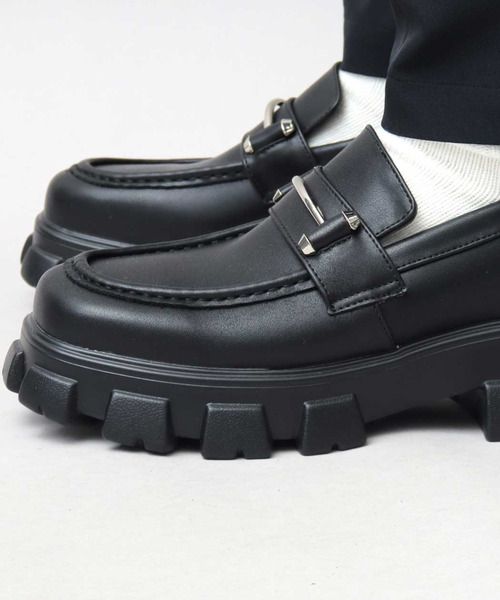 glabella（グラベラ） ローファー 厚底 ブロックソール スクエアトゥ