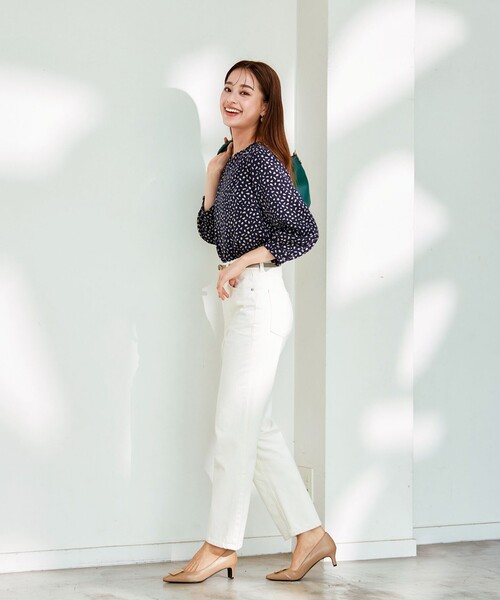 Tiaclasse ブラウス シャツ 「洗える」柄プリントブラウス レディース