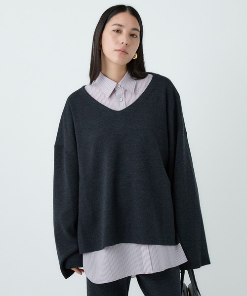 ✳︎カオス✳︎ 上質カシミヤミックス　Vネックニット　プルオーバー　オーバーサイズ Chaos（カオス） ニット セーター /坪田あさみさんInstaLIVE紹介