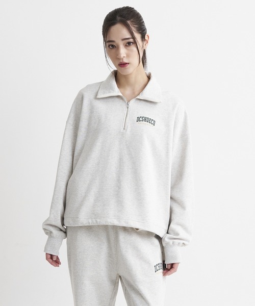 トレーナー スウェット 23 WS COLLEGE HALF Z/DCハーフジップスウェットトレーナー レディース DC SHOES トレーナー スウェット 23 WS COLLEGE HALF Z/DCハーフ