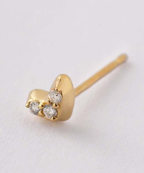 シエナロゼ　petit・ハートダイヤピアス　キャッチなし★ SIENA ROSE（シエナロゼ） ピアス petit・ハートダイヤピアス