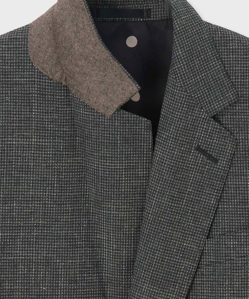 Paul Smith チェック柄 テーラードジャケット Paul Smith チェック 柄 ウール テーラードジャケット 紺