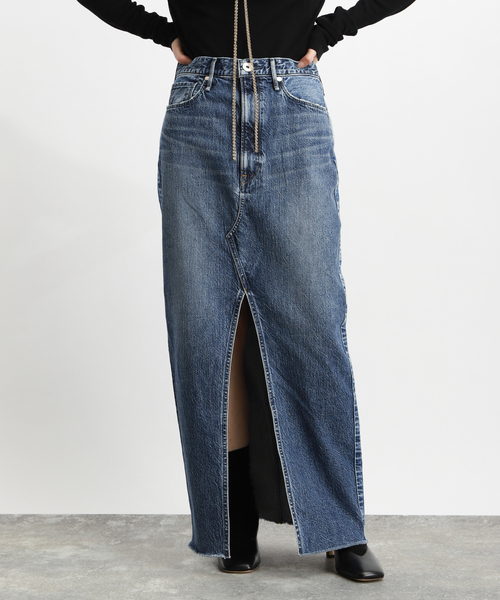 ヴェルメイユパーイエナ アッパーハイツTHE SPILIT SKIRT VERMEIL par iena スカート デニム 「upper hights/アッパー