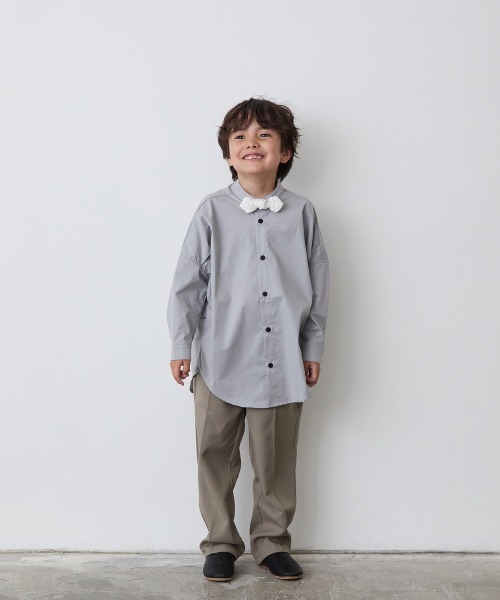 riziere（リジェール） 蝶ネクタイ リネン混ストライプ柄蝶ネクタイ