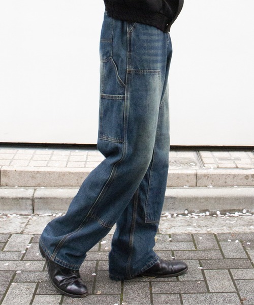 Noen ジーンズ ブルーデニムペインターパンツ メンズ : ZOZOTOWN