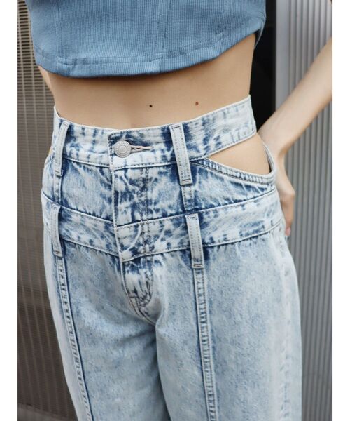 EVRIS デニム　パンツ EVRIS ジーンズ デニム デニムパンツ ハートカッティングワイド