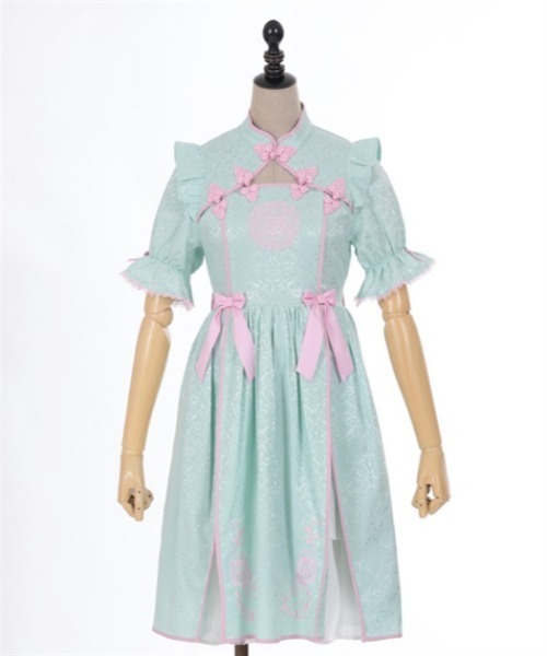 ワンピース 牡丹刺繍チャイナワンピース レディース : 85864977  