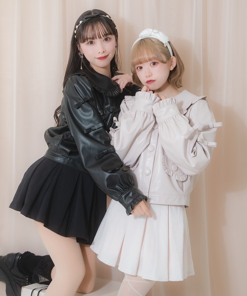 mikicoko64様ジャケット翌日発送 宅配便】フェイクレザー