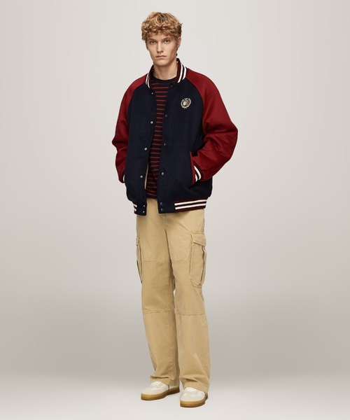 TOMMY HILFIGER ブルゾン アウター ウールブレンドクレスト