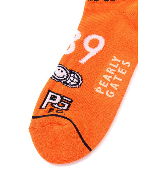 PEARLY GATES 靴下 「PEARLY GATES」ロゴアンクルソックス (MENS