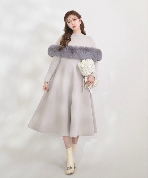 LADYM ワンピース 「LADYM」Eco Fur Cape Onepiece : ZOZOTOWN Yahoo