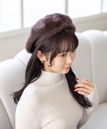 clear 帽子 ベレー帽 ファーベレー帽 「ふわふわ フェミニン」「再入荷