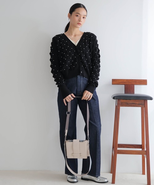 パールスタッズニットカーディガン LADYMADE（レディメイド）｜ パールスタッズニットカーディガン