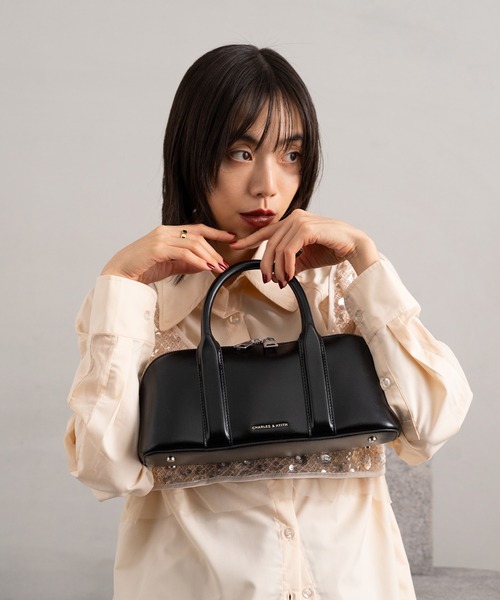 CHARLES ＆ KEITH トートバッグ Axel アクセル ボウリングバッグ