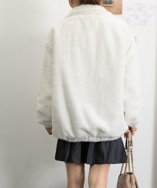 miniministore ブルゾン アウター スタンドカラーボアジャケット