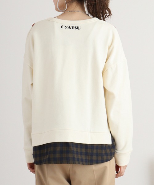 トレーナー スウェット EMAGO ビスケット刺繍プルオーバー レディース Emago トレーナー スウェット EMAGO ビスケット刺繍プルオーバー