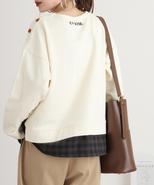 Emago トレーナー スウェット EMAGO ビスケット刺繍プルオーバー