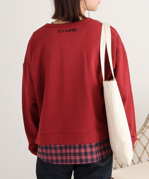 トレーナー スウェット EMAGO ビスケット刺繍プルオーバー レディース Emago トレーナー スウェット EMAGO ビスケット刺繍プルオーバー