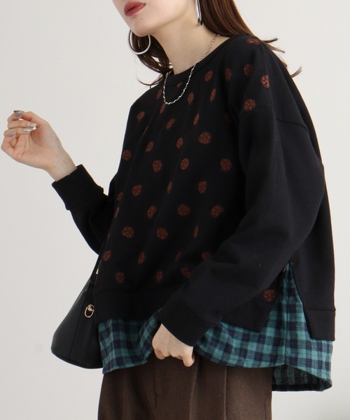 Emago トレーナー スウェット EMAGO ビスケット刺繍プルオーバー