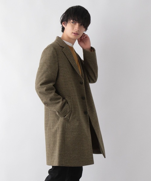 GLOBAL WORK」 チェスターコート SMALL ダークブラウン メンズ 