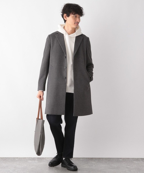 GLOBAL WORK」 チェスターコート SMALL ダークブラウン メンズ 