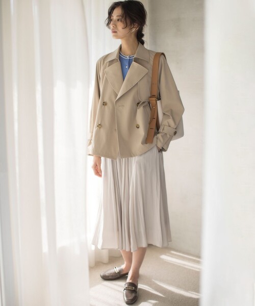 組曲（KUMIKYOKU） トレンチコート コート コットンライクツイル