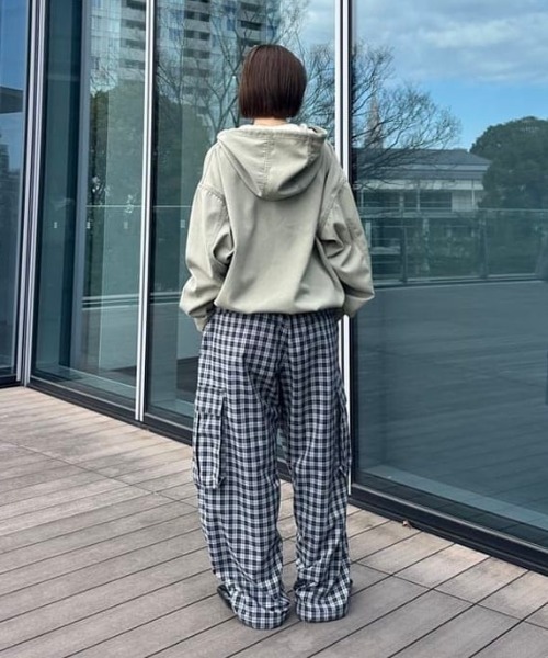 BEANS GOLF グレー チェック カーゴパンツ S BEAMS カーゴパンツ チェック カーゴ イージーパンツ メンズ
