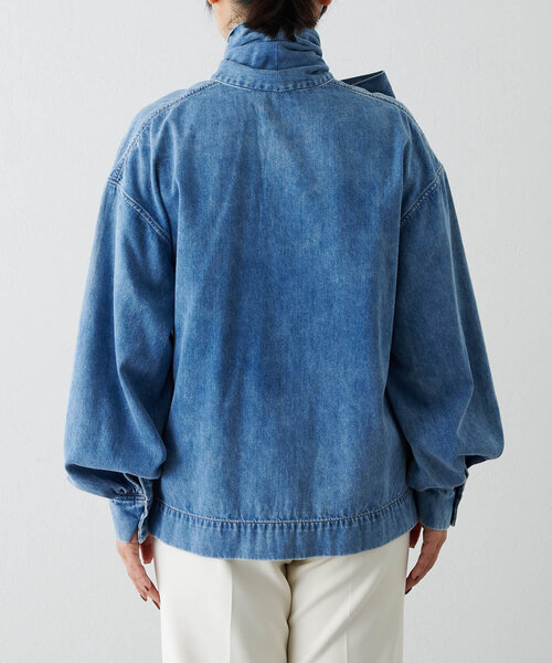 Whim Gazette（ウィム ガゼット） ブラウス シャツ DENIMボウブラウス