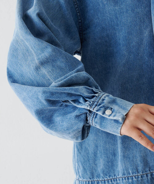 Whim Gazette（ウィム ガゼット） ブラウス シャツ DENIMボウブラウス