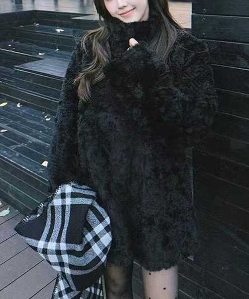 gossip!ロサンゼルス ブルゾン アウター イミテーションファーコート