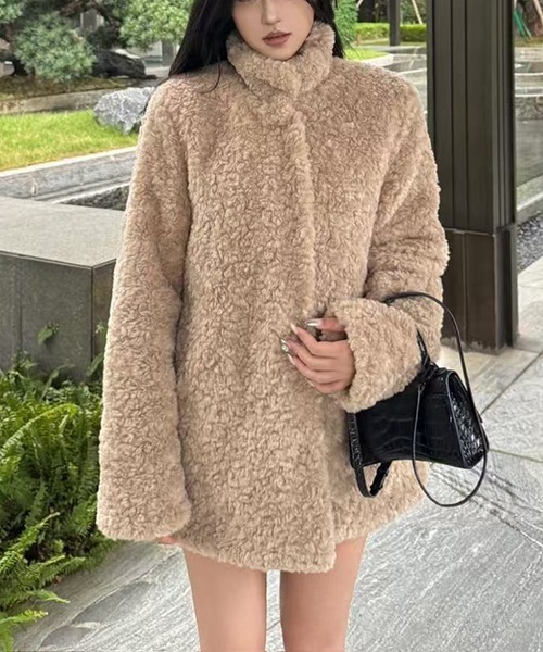gossip!ロサンゼルス ブルゾン アウター イミテーションファーコート