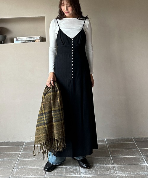 PILIT ワンピース ウエストピンタック キャミワンピース : ZOZOTOWN