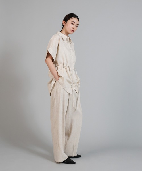 select MOCA Et リネンシャツ ブラウス シャツ 半袖 「Et」Linen Mix