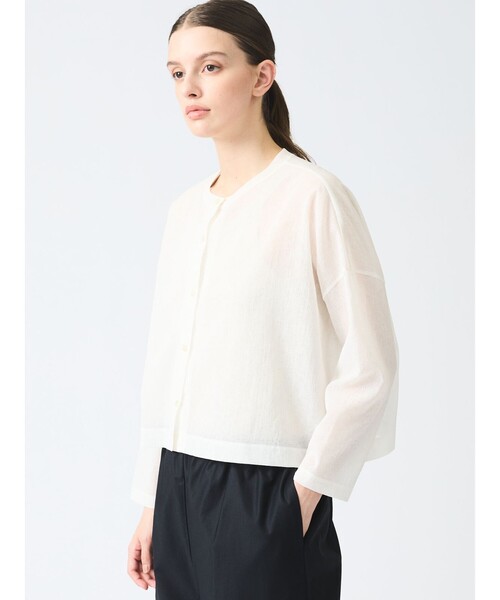 mizuiroind（ミズイロインド） カーディガン ワッシャーボイルショート