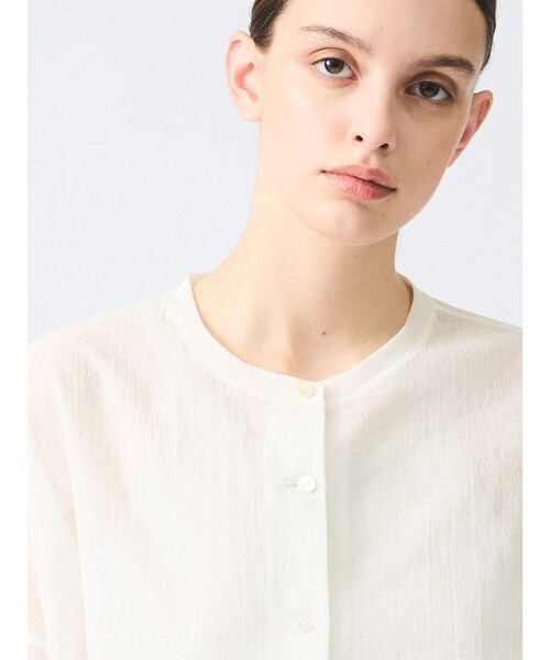 mizuiroind（ミズイロインド） カーディガン ワッシャーボイルショート