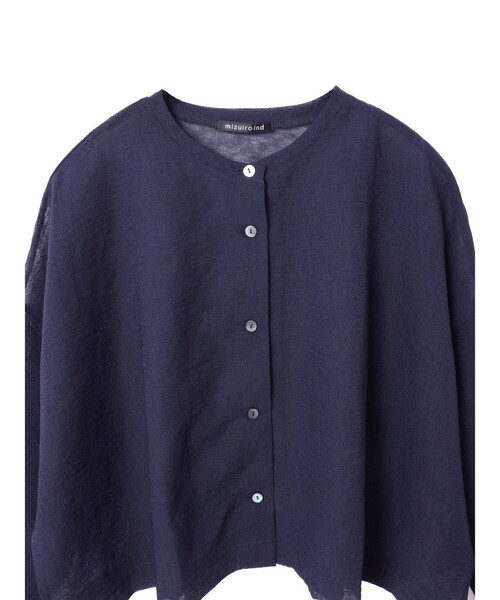 未使用級 極美品 mizuiro ind ワッシャーボイルショートカーディガン 楽天市場】mizuiro ind ミズイロインド ワッシャー ボイル ショート