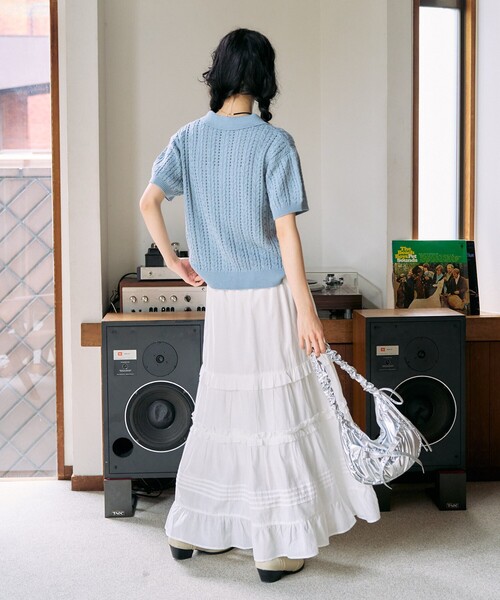 FREAK'S STORE スカート 限定展開 インド フリル タック切り替え
