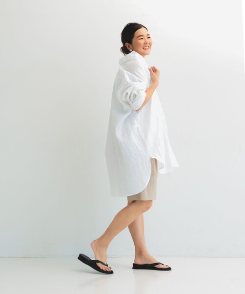 Demi-Luxe BEAMS ビーチサイド シャツ .M 白 Demi-Luxe BEAMS ブラウス シャツ ビーチサイド .M レディース
