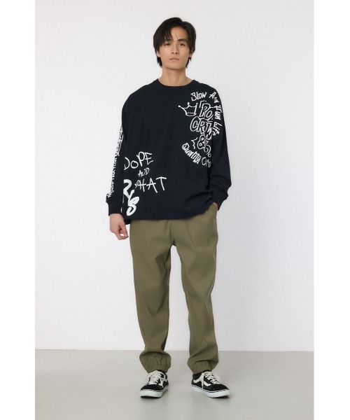 ジェリーロペス　ロングスリーブTシャツ RODEO CROWNS WIDE BOWL tシャツ ランダムスケッチロング