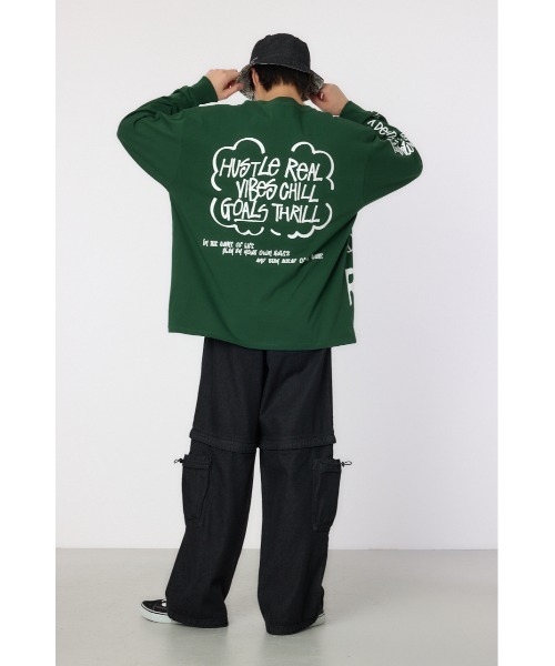 RODEO CROWNS WIDE BOWL tシャツ ランダムスケッチロング