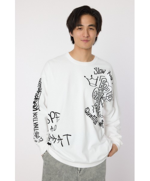 RODEO CROWNS WIDE BOWL tシャツ ランダムスケッチロング