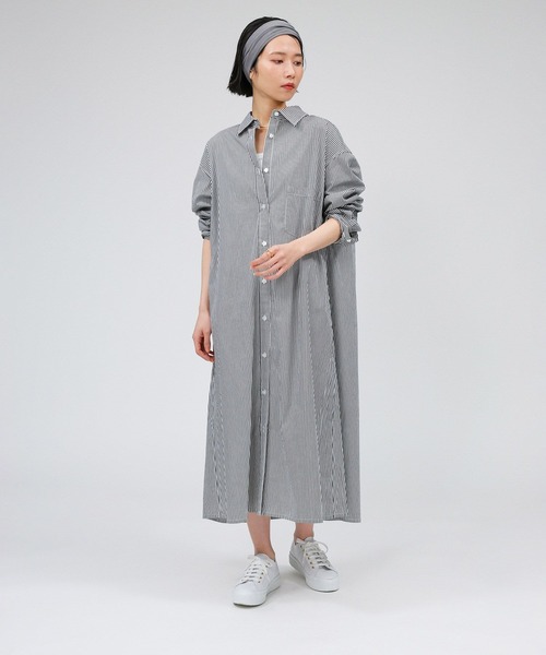 BABYLONE（バビロン） シャツワンピース ストライプシャツワンピース