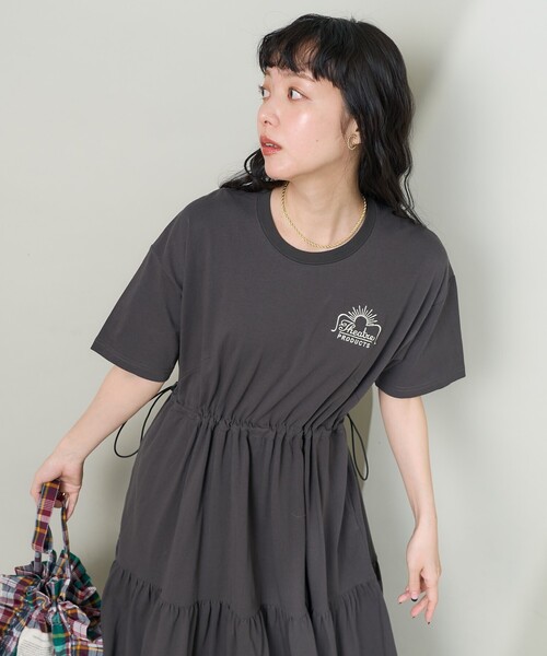 ワンピース THEATRE PRODUCTS × FREAK'S STORE/シアタープロダクツ 別注 ワンポイント ウエストコードティアードワンピー | FREAK'S STORE | 17