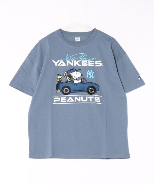 MLB tシャツ 「PEANUTS×MLB」オリジナルデザイン Tシャツ ヤンキース