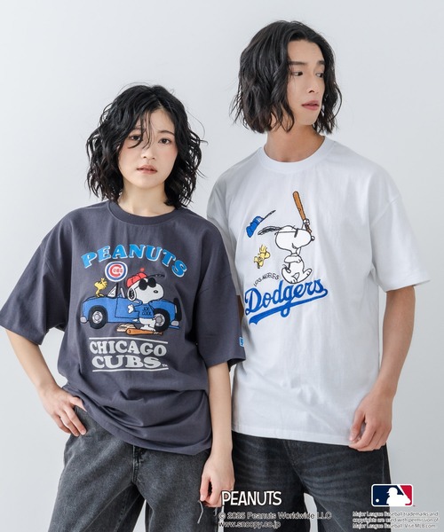 PEANUTS MLB TOKYO SERIES Tシャツ サイズM ドジャース NBA/NFL/NHL/MLB MLB x PEANUTS オリジナルデザイン Tシャツ